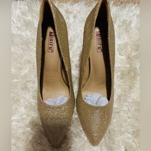 Gold Glitter Heels